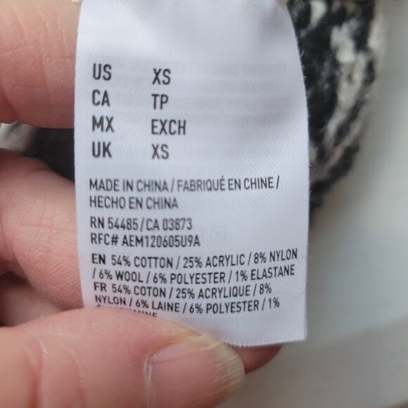 American Eagle Fairisle Nordic Oversized Wool Blend Sweater Women's XS Soft Cozy - Picture 4 of 7